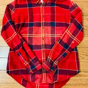 Barbour Sz. SMALL flannel button down plaid shirt